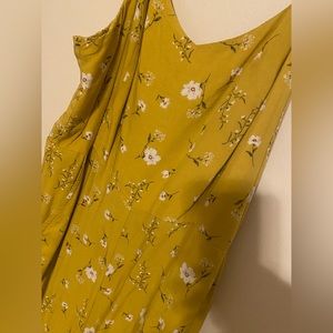 Old navy yellow flowy jumpsuit